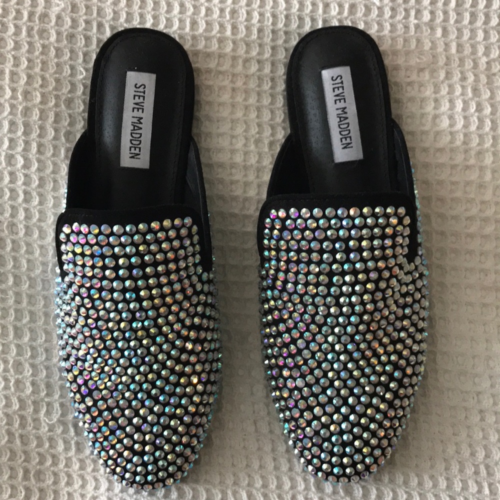 Rhinestone Steve Madden Slides